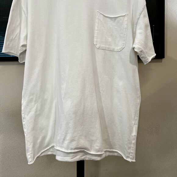 Abercrombie & Fitch - Soft Essentials Long Line T-shirt Raw Hem Medium - White - Picture 5 of 7